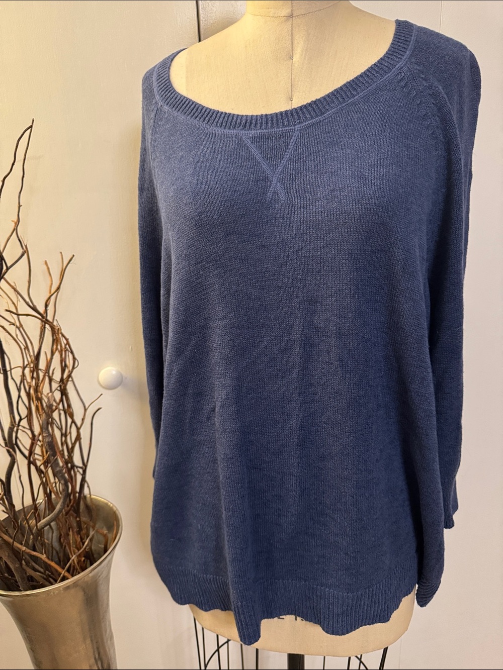 Sonoma Slate Blue Scoop Neck Sweater